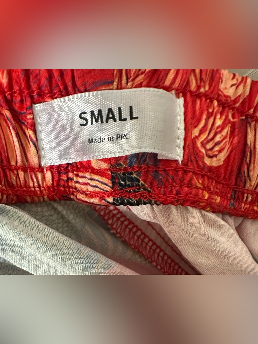 Aria by Averie Two-Piece Red Snake Print Satin Pajama Set Long Pants - Small - Picture 10 of 10